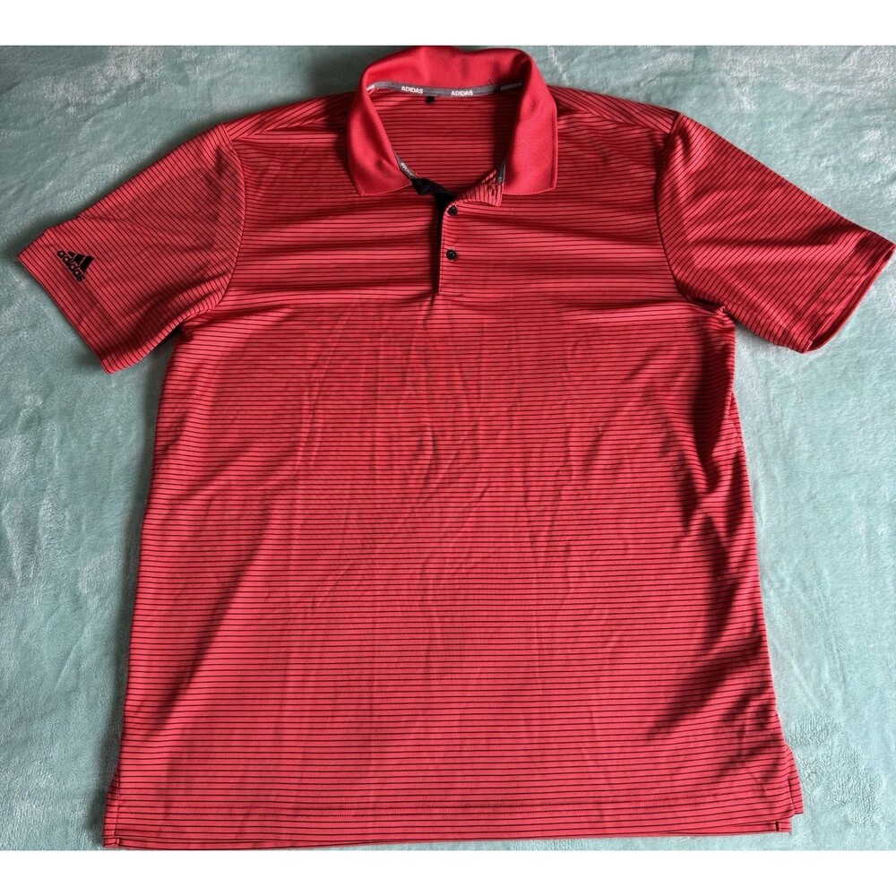 Adidas Polo Short Sleeve Shirt Mens Size L